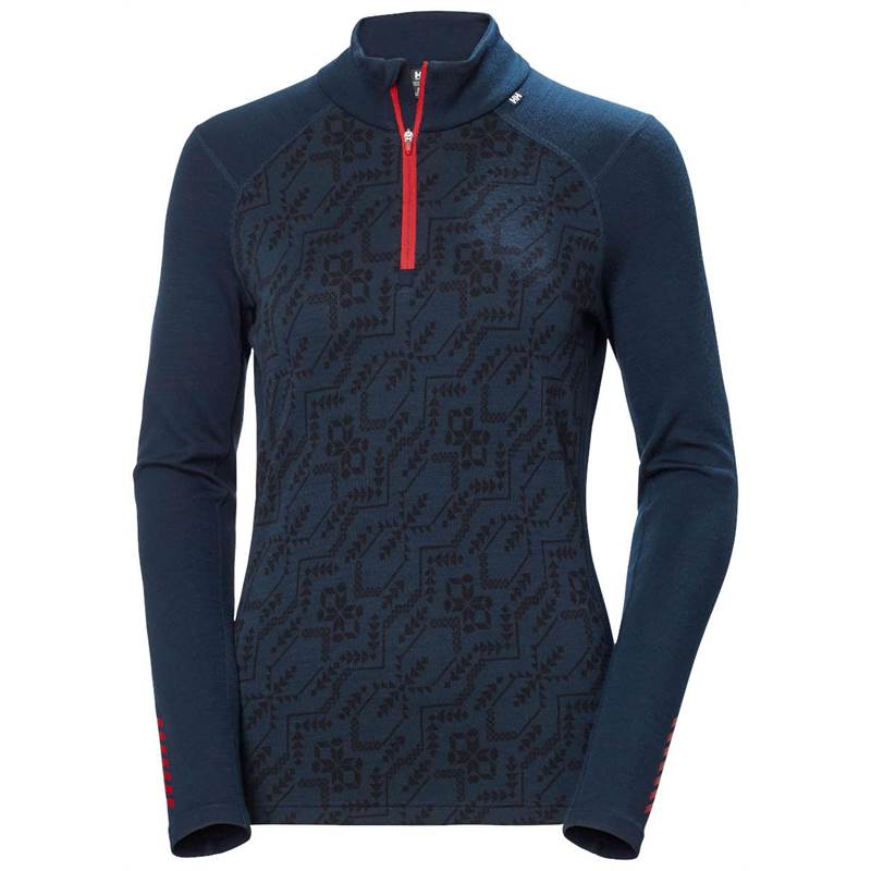 Helly Hansen Womens Lifa Merino Mid-Graphic 1/2 Zip Top-1